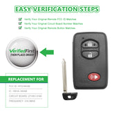 Lots of 10 Smart Car Key Fob Replacement for Toyota Highlander Land Cruiser Rav4 Smart Remote HYQ14AAB 0140