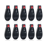 Lots of 10 Extra-Partss Keyless Remote Car Key Fob Replacement for Dodge IYZ-C01C or M3N5WY783X fits 2009 2010 2011 2012 Ram 1500 2500 3500 4 Button