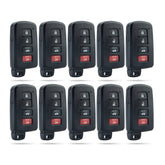 Lots of 10 Smart Car Key Fob Replacement for Toyota Camry Corolla Avalon fits 2014 2015 2016 2017 Proximity 4 Button Remote HYQ14FBA 89904-06140 0020 'G' Board