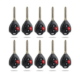 Lots of 10 Keyless Remote Car Key Fob Replacement for Toyota 2006-2010 RAV4/2007-2012 Yaris/2008-2013 Scion XB 3 Buttons HYQ12BBY 89070-42660 89070-42670