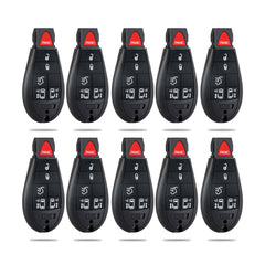 Lots of 10 Extra-Partss Remote Car Key Fob Replacement for Dodge IYZ-C01C or M3N5WY783X fits 2008 2009 2010 2011 2012 2013 2014 Grand Caravan 6 Button