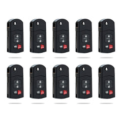 Lots of 10 Remote Car Key Fob Replacement for 2010 2011 2012 2013 Mazda 3 6 BGBX1T478SKE125-01 662F-SKE12501 4 Button