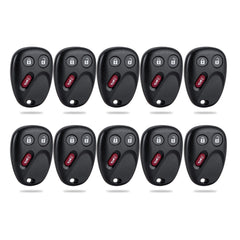 Lots of 10 Car Remote Fob Replacement for MYT3X6898B fits 2002 2003 2004 2005 2006 2007 Chevy Trailblazer 3 Button