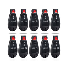 Lots of 10 Keyless2Go Remote Car Key Fob Replacement for Dodge IYZ-C01C or M3N5WY783X fits 2008 2009 2010 2011 2012 2013 Durango 5 Button