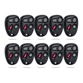 Lots of 10 Extra-Partss Car Remote Fob Replacement for KOBUT1BT 15732805 fits 1998 1999 2000 2001 Chevy Blazer 4 Button