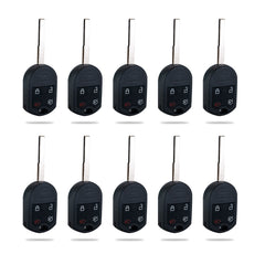 Lots of 10 Keyless Entry Remote Car Key Fob Replacement for Selected Ford 4 Buttons CWTWB1U793 164-R7976