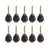 Lots of 10 Keyless Remote Car Key Fob Replacement for Toyota 2007-2010 Camry 4 Buttons HYQ12BBY 89070-06232