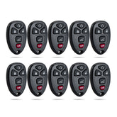 Lots of 10 Car Key Fob Replacement for Selected GM Chevy Keyless Entry 5 Button Remote OUC60270 22936101
