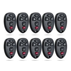 Lots of 10 Car Key Fob Replacement for Selected GM Chevy Keyless Entry 5 Button Remote OUC60270 22936101
