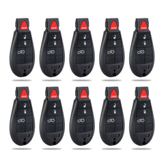 Lots of 10 Extra-Partss Keyless Remote Car Key Fob Replacement for Dodge IYC-C01C or M3N5WY783X fits Ram 1500 4 Button