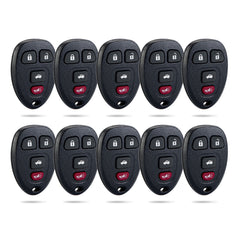 Lots of 10 Car Remote Fob Replacement for KOBGT04A 15252034 fits 2007 2008 2009 2010 Chevy Cobalt 4 Button