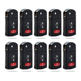 Lots of 10 Remote Car Key Fob Replacement for Mazda CX-7 CX-9 2007 2008 2009 2010 2011 2012 BGBX1T478SKE125-01 662F-SKE12501