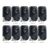 Lots of 10 Smart Car Key Fob Replacement for Lexus ES350 GS300 GS350 GS430 GS450h GS460 IS250 IS350 LS600h Proximity 4 Button Remote HYQ14AAB 271451-0140