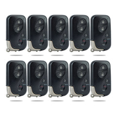 Lots of 10 Smart Car Key Fob Replacement for Lexus ES350 GS300 GS350 GS430 GS450h GS460 IS250 IS350 LS600h Proximity 4 Button Remote HYQ14AAB 271451-0140