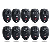 Lots of 10 Keyless Remote Car Key Fob Replacement for 2006-2007 Cadillac DTS/2006-2011 Buick Lucerne/2006-2013 Chevy Impala/2006-2007 Chevy Monte Carlo 5 Button Remote OUC60270 15912860