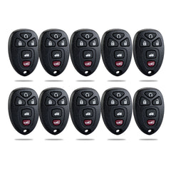 Lots of 10 Keyless Remote Car Key Fob Replacement for 2006-2007 Cadillac DTS/2006-2011 Buick Lucerne/2006-2013 Chevy Impala/2006-2007 Chevy Monte Carlo 5 Button Remote OUC60270 15912860