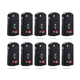 Lots of 10 Remote Car Key Fob Replacement for KPU41788 fits 2005 2006 2007 2008 2009 2010 Mazda 6