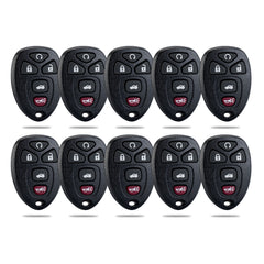 Lots of 10 Keyless Remote Car Key Fob Replacement for Lacrosse Cobalt Malibu G5 G6 Grand Prix Aura Sky 5 Button Remote KOBGT04A 22733524