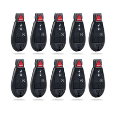 Lots of 10 Car Remote Fob Replacement for Dodge GQ4-53T fits 2013 2014 2015 2016 2017 Ram 1500 2500 3500 4 Button
