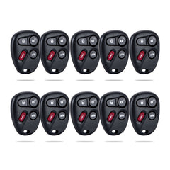 Lots of 10 Car Remote Fob Replacement for KOBLEAR1XT 25695954 fits 2001 2002 2003 2004 2005 Chevy Impala 4 Button