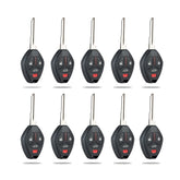Lots of 10 Extra-Partss Car Remote Fob Replacement for Mitsubishi OUCG8D-620M-A with Wide Right-Blade fits 2008 2009 2010 2011 2012 Galant Eclipse