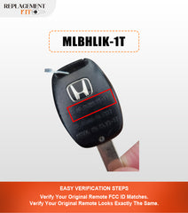 Extra-Partss Key Programmer and Key Fob Replacement for Honda MLBHLIK-1T fits 2009 2010 2011 2012 2013 FIT Self Programmable OBD Tool Kit