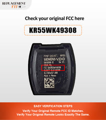 KeyCollection Simple Key Replacement Kit for Honda KR55WK49308 fits Accord 4 Doors Sedan 2008 2009 2010 2011 2012