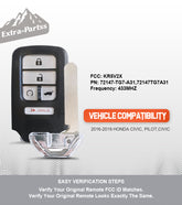 Extra-Partss Simple Key Replacement for Honda CRV CR-V 2017 2018 2019 2020 KR5V2X