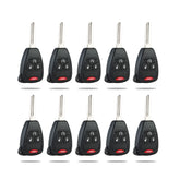 Lots of 10 Extra-Partss Keyless Remote Start Car Key Fob Replacement for Compass Patriot Wrangler 4 Button Remote OHT692427AA 04589621AA