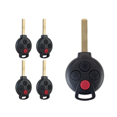 Lots of 5 Extra-Partss Remote Car Key Fob Replacement for Mercedes KR55WK45144 PCF7941 fits 2008 2009 2010 2011 2012 2013 2014 2015 Fortwo