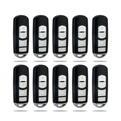 Lots of 10 KeyCollection Remote Car Key Fob Replacement for WAZSKE13D01 fits 2014 2015 2016 2017 2018 Mazda 3 6