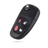 Extra-Partss Remote Car Key Fob Replacement for Jaguar NHVWB1U241 CWTWB1U243 fits 2002 2003 2004 2005 2006 2007 2008 X-Type S-Type