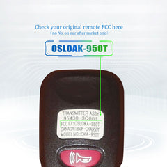 Lots of 5 Remote Car Key Fob Replacement for Hyundai OSLOKA-950T fits 2011 2012 2013 2014 Sonata