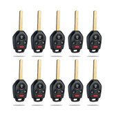 Lots of 10 Extra-Partss Remote Car Key Fob Replacement for Subaru CWTWB1U811 57497-AJ10A fits 2011 2012 2013 2014 Outback Legacy