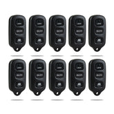 Lots of 10 Remote Car Key Fob Replacement for Toyota HYQ12BBX HYQ12BAN HYQ1512Y fits 2001 2002 2003 2004 2005 2006 2007 2008 Sequoia