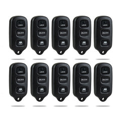 Lots of 10 Remote Car Key Fob Replacement for Toyota HYQ12BBX HYQ12BAN HYQ1512Y fits 2001 2002 2003 2004 2005 2006 2007 2008 Sequoia