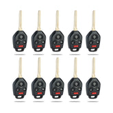 Lots of 10 Extra-Partss Remote Car Key Fob Replacement for Subaru CWTWB1U811 57497-FJ230 fits 2014 2015 2016 2017 Impreza Forester B110 Keyway