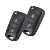 fits 2012-2014 Kia Rio / 2010-2013 Kia Soul Flip Key Fob Remote Case Shell (NYOSEKSAM11ATX), Set of 2