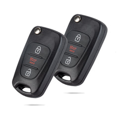 fits 2012-2014 Kia Rio / 2010-2013 Kia Soul Flip Key Fob Remote Case Shell (NYOSEKSAM11ATX), Set of 2