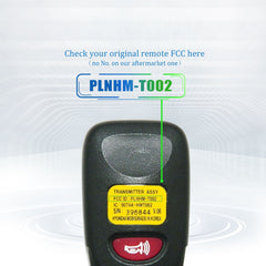 Lots of 10 Remote Car Key Fob Replacement for Hyundai PLNHM-T002 fits 2006 2007 2008 2009 2010 2011 Accent