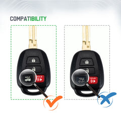 Lots of 10 Remote Car Key Fob Replacement for 2014 2015 2016 2017 Toyota Camry HYQ12BEL H Chip