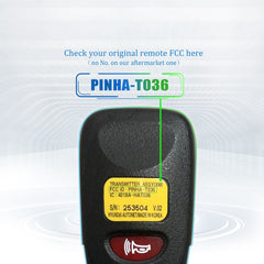 Lots of 5 Remote Car Key Fob Replacement for Kia PINHA-T036 fits 2011 2012 2013 Sorrento