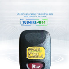 Lots of 10 Remote Car Key Fob Replacement for Hyundai TQ8RKE-4F14 fits 2014 2015 2016 2017 Accent