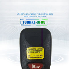 Lots of 5 Remote Car Key Fob Replacement for Hyundai TQ8RKE-3F03 fits 2011 2012 2013 2014 Accent