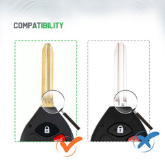 Extra-Partss Keyless Remote Car Key Fob Replacement for Toyota 2006-2010 RAV4/2007-2012 Yaris/2008-2013 Scion XB 3 Buttons HYQ12BBY 89070-42660 89070-42670
