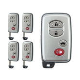 Lots of 5 Smart Car Key Fob Replacement for Toyota Camry Corolla Avalon Smart Remote HYQ14AAB 0140