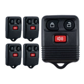 Lots of 5 Car Remote Fob Replacement for CWTWB1U212 fits 1998-2010 Ford F150 F250 F350 3 Button