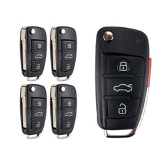 Lots of 5 Extra-Partss Remote Car Key Fob Replacement for Audi 8X0837220D fits 2011 2012 2013 2014 A1 Q3