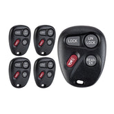 Lots of 5 Extra-Partss Car Remote Fob Replacement for Chevy KOBUT1BT 15732805 fits 1998 1999 2000 2001 Blazer 4 Button