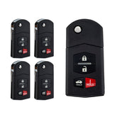 Lots of 5 Remote Car Key Fob Replacement for KPU41788 fits 2005 2006 2007 2008 2009 2010 Mazda 6